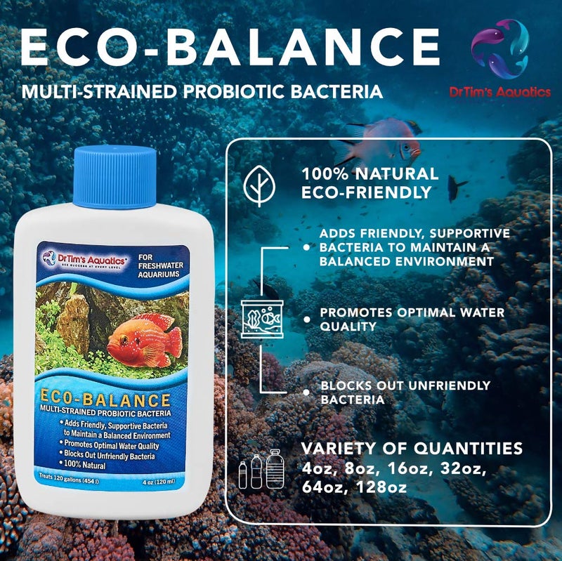 DrTim's Aquatics Freshwater Eco-Balance Probiotic Bacteria â€“ For Freshwater Aquaria, Fish Tanks, Aquariums â€“ Blocks Unfriendly Bacteria, Promotes Optimal Water Quality â€“ 100% Natural â€“ 240 Gallons, 8 oz - Treats 240 Gallons (062) - Image 5
